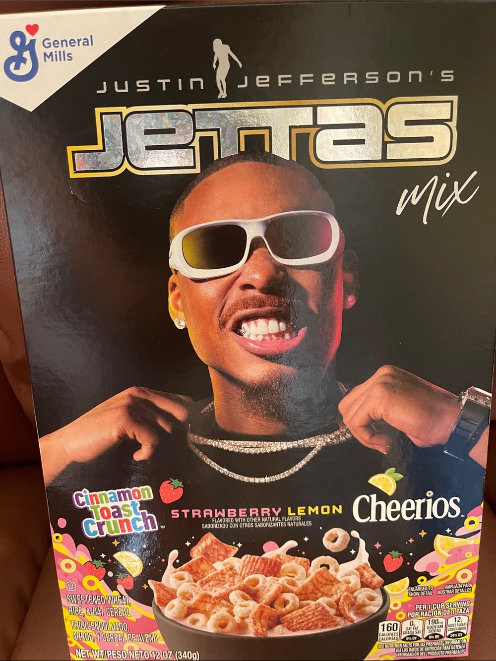 Cheerios Justin Jefferson's JETTAS Mix - Strawberry Lemon  Minnesota Vikings NEW